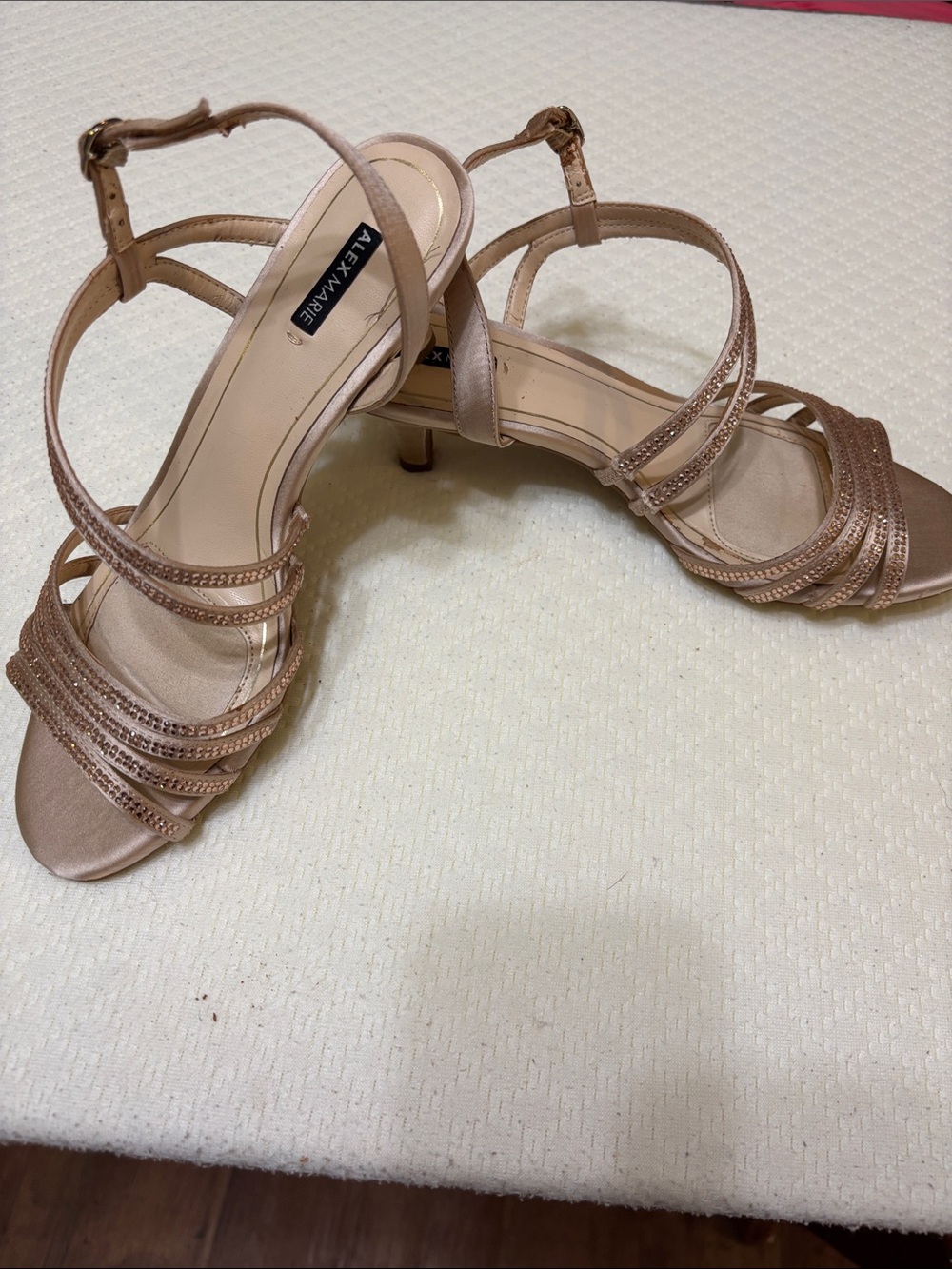 Alex Marie Metallic Rose Sandal Heels